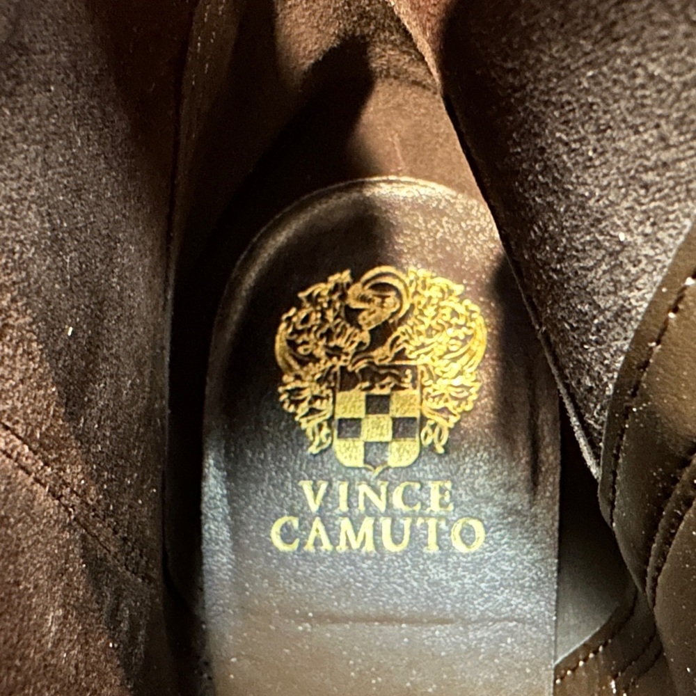 Vince Camuto NWT & Box Brownie Oiled Suede & Elastic/Textile Women’s Sz 10W XC - Picture 13 of 15